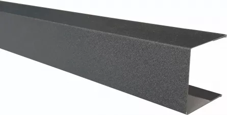 Profil U pentru gard tip jaluzea, grosime tabla 0,50 mm, RAL 7024MS, gri-grafit mat structurat, lungime 2 m