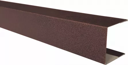 Profil U pentru gard tip jaluzea, grosime tabla 0,50 mm, RAL 8017MS, maro mat structurat, lungime 2 m