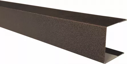 Profil U pentru gard tip jaluzea, grosime tabla 0,50 mm, RAL 8019MS, maro-grafit mat structurat, lungime 2 m