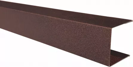Profil U pentru jaluzea de gard Rufster ZT125, grosime tabla 0,45mm, dimensiuni 30 x 40 mm, RAL 8017 MS, maro mat structurat, lungime variabila, vopsit pe ambele fete