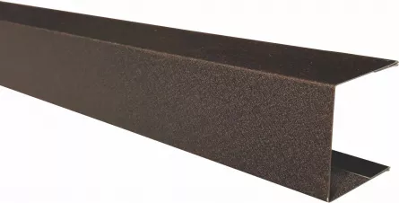 Profil U pentru jaluzea de gard Rufster ZT125, grosime tabla 0,60 mm, dimensiuni 30 x 40 mm, RAL 8019 MS, maro-grafit mat structurat, lungime variabila, vopsit pe ambele fete
