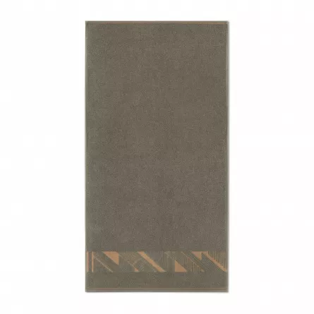 Prosop bumbac egiptean Enzo, 70 x 140 cm, 420 g, maro inchis