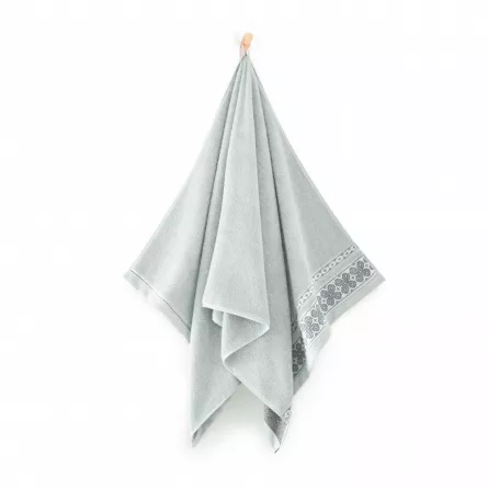 Prosop bumbac egiptean La Boca, 50 x 90 cm, 420 g, gri deschis