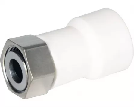 Racord din PPR filet interior cu semiolandez dimensiuni 25x3/4 culoare alb/crom