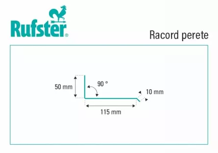 Racord perete Rufster Eco 0,45 mm grosime 8019 MS maro-grafit mat structurat