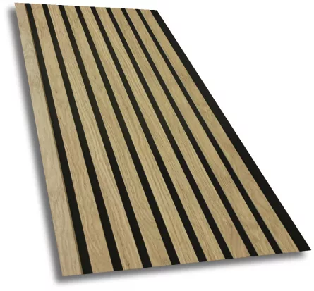 Riflaj MDF acustic, 600 x 2600 mm, culoare stejar, 1.56 m2