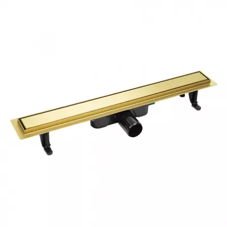 Rigola pentru dus inox, culoare auriu, Laveo Basso 50 cm COB G50D