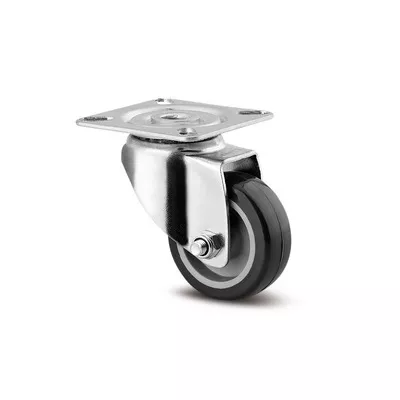 Roata pivotanata PP/Cauciuc siliconic 050mm/40kg cu placa