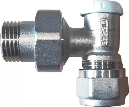 Robinet calorifer Tiemme colt retur ½ racord pexal D16