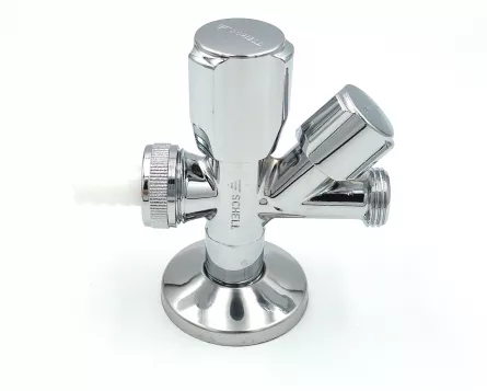 Robinet combinat Schell culoare crom 1/2-1/2-3/4