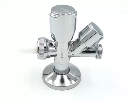 Robinet combinat Schell culoare crom 1/2-1/2-3/4