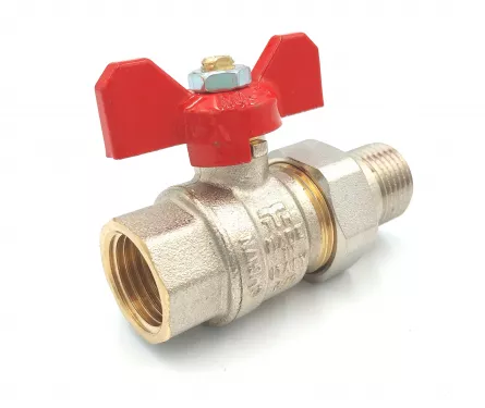 Robinet Tiemme cu bila+olandez dimensiuni1/2 filet I-E culoare crom