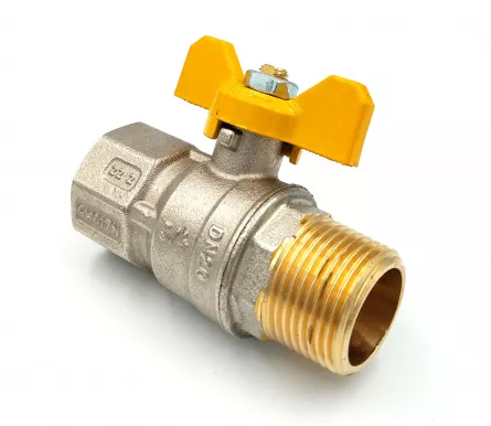 Robinet Tiemme gaz dimensiuni ¾ filet FI-FE culoare crom