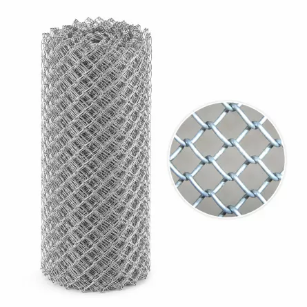 Rola sarma zincata impletita ochi 50x50 mm inaltime 1.5 m grosime fir 2.0 mm lungime 10 m pentru imprejmuiri