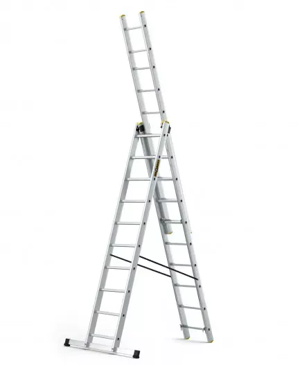 Scara aluminiu DraBest 3 x 10 trepte, 150 kg sarcina suportata