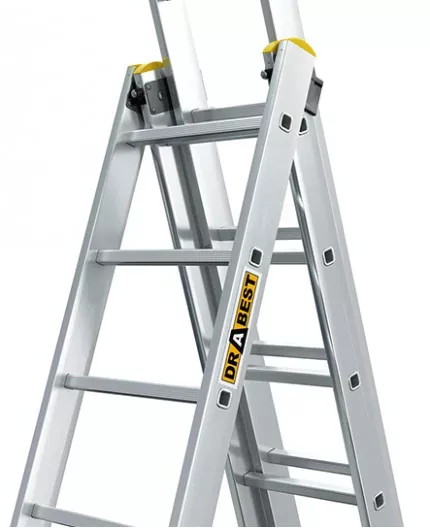 Scara aluminiu DraBest 3 x 10 trepte, 150 kg sarcina suportata