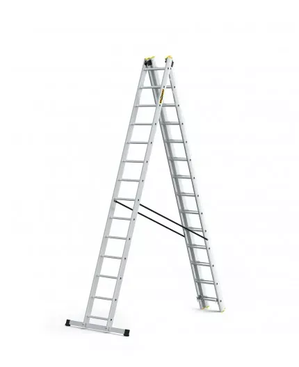 Scara aluminiu DraBest 3 x 14 trepte, 150 kg sarcina suportata