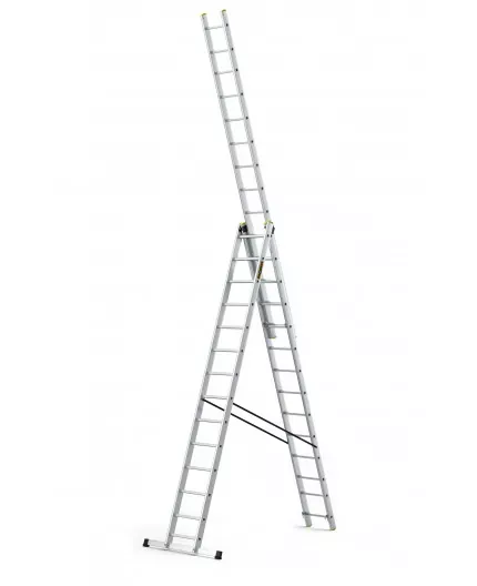 Scara aluminiu DraBest 3 x 14 trepte, 150 kg sarcina suportata