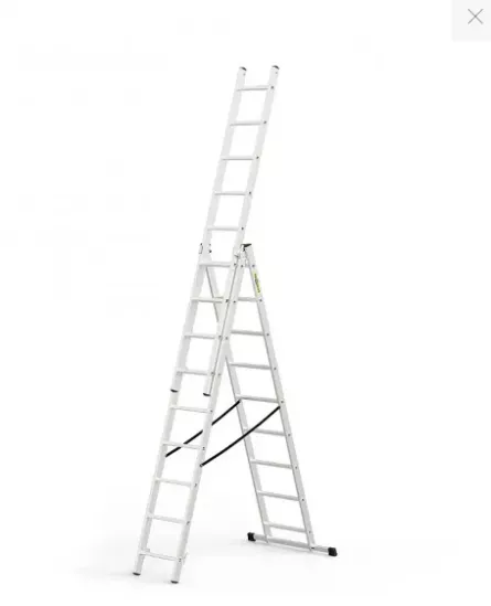Scara aluminiu DraBest 3 x 9 trepte, 150 kg sarcina suportata