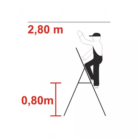 Scara aluminiu Krause  4 trepte KR 000705