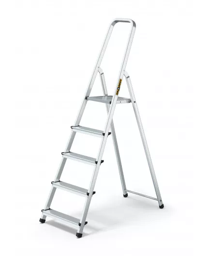 Scara aluminiu pliabila DraBest, 5 trepte, 125 kg sarcina suportata