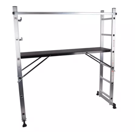 Scara din aluminiu tip schela EvoTools 679840, inaltime platforma 100 cm,  sarcina maxima 150 kg