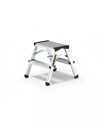 Scara dubla aluminiu DraBest  2 x 2 trepte, 125 kg sarcina suportata