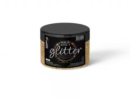 Sclipici decorativ Glitter G1 Magic Efect, 150g, Gold