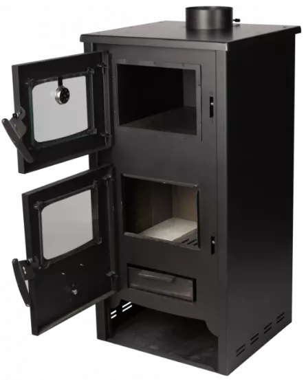 Semineu pe Lemne Evotools Plus, 12 kW, cuptor, termometru