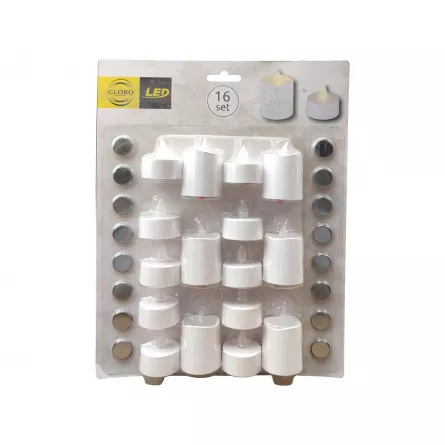 Set 16 lumanari decorative, LED, 28101