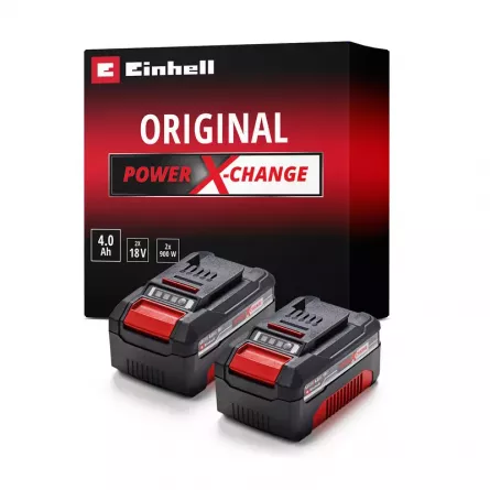 Set 2 acumulatori Einhell, Li-Ion 18V 4Ah PXC