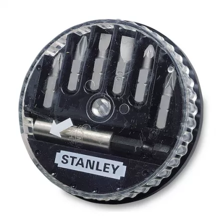 Set 6 biti + adaptor Stanley 1-68-737, 7 piese, 25 mm