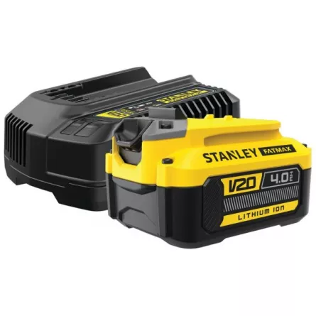 Set acumulator 18V/ 4Ah si incarcator Stanley SFMCB14M1