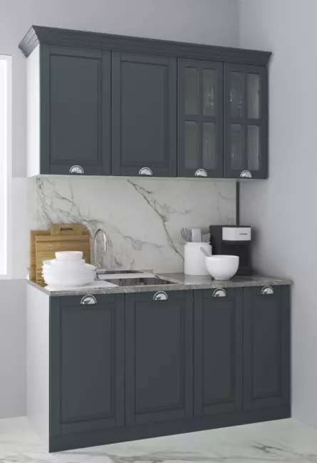 Set bucatarie MDF Square, 140 cm, antracit