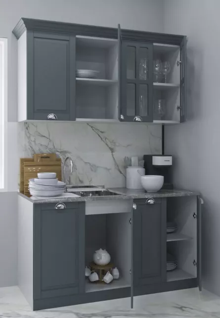 Set bucatarie MDF Square, 140 cm, antracit