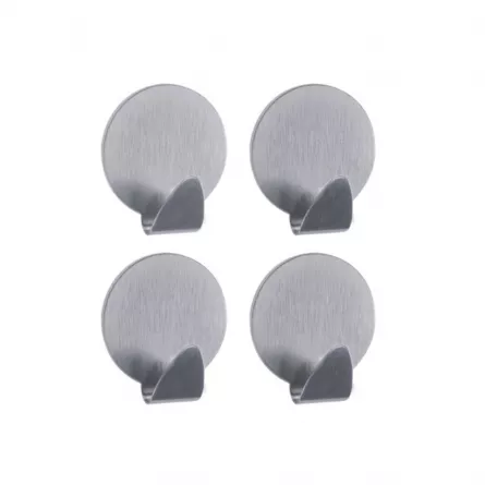 Set cuier rotund 4 buc, inox, fixare prin lipire, AWD02091335
