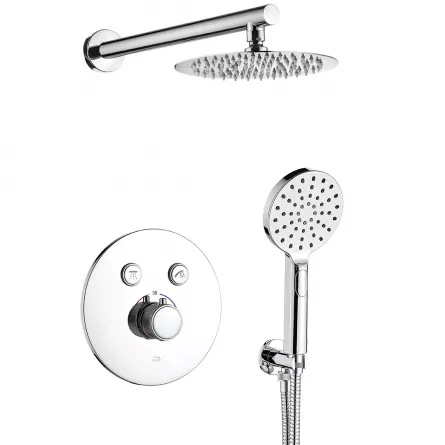 Set de dus incastrat, Volumo BAV 00TP, cu baterie termostatica