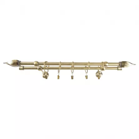 Set galerie metalica 16 mm dubla 240 cm auriu antic