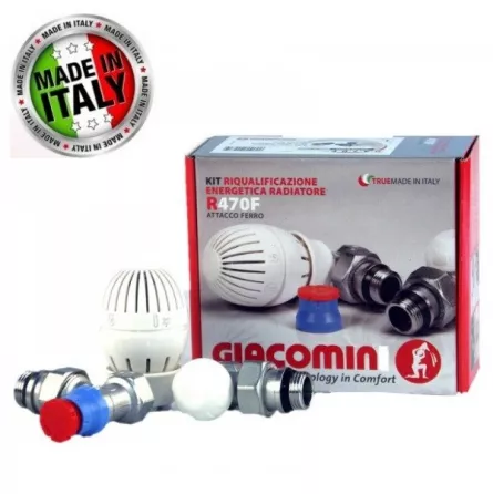 Set Giacomini robineti si cap termostatic dimensiune1/2 culoare crom