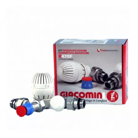 Set Giacomini robineti si cap termostatic dimensiune1/2 culoare crom