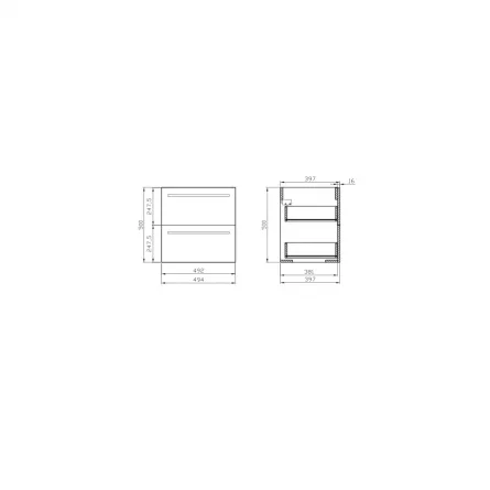 Set masca baie + lavoar Elisa Ontario S801-095, 50 cm, alb