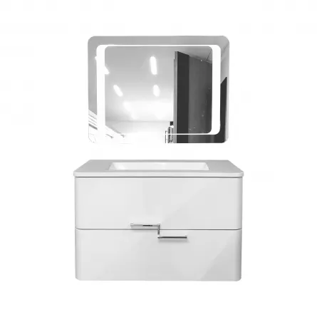 Set mobilier baie Geos 80 alb 2100/2150/SPR102 3 piese