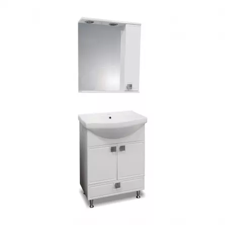 Set mobilier baie Sueno 60, dimensiune 45 x 60 cm, culoare alba