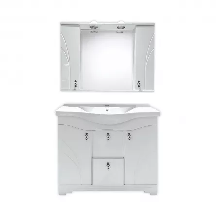Set mobilier de baie Anca 100 alb vintage