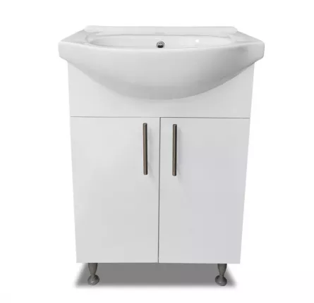 Set mobilier de baie seria 001, latime 55 cm, culoare alba Set mobilier de baie seria 001, latime 55 cm, culoare alba