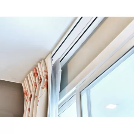 Set sina aluminiu LM, montaj pe tavan, culoare alba, lungime 150 cm