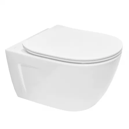 Set WC suspendat Happy, cu capac slim, inchidere amortizata