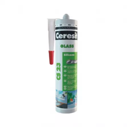 Silicon pentru lipit sticla si acvarii, Ceresit CS23, transparent 280 ml