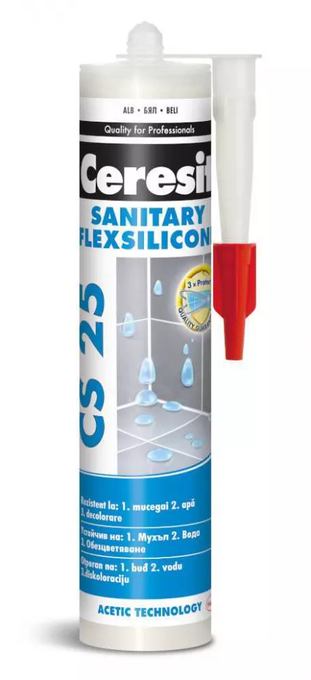 Silicon sanitar, Ceresit CS25 alb 280 ml