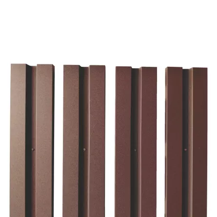 Sipca pentru gard model V1 marca Rufster, grosime 0,45 mm, finisaj maro RAL 8017 MS M2P3 vopsit pe ambele parti, lungime variabila